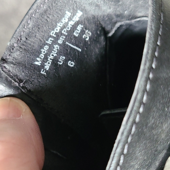 ALDO Leather Buckle & Stud Detail Black Ankle Boots Size 6 - Picture 9 of 9